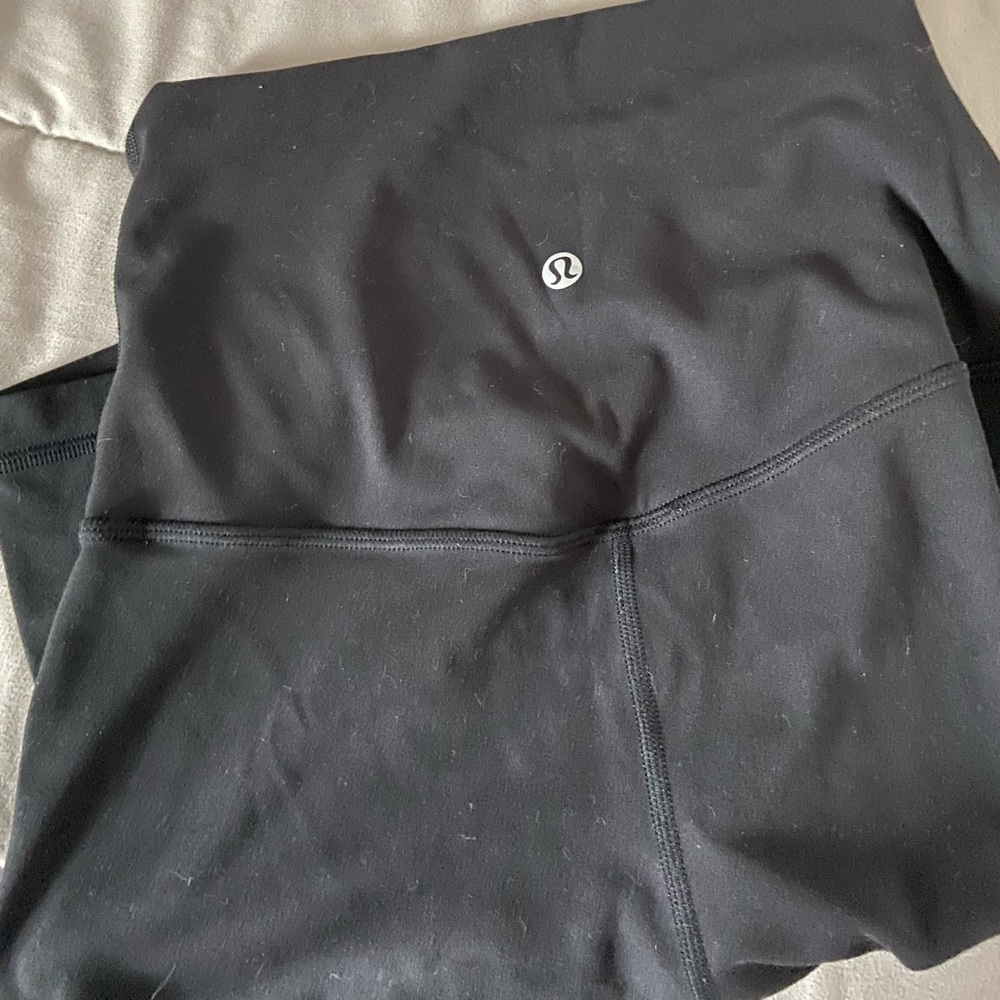 LULULEMON SUPER HIGH RISE ALIGN BIKE SHORTS 10 INCH, WORN HANDFUL TIMES